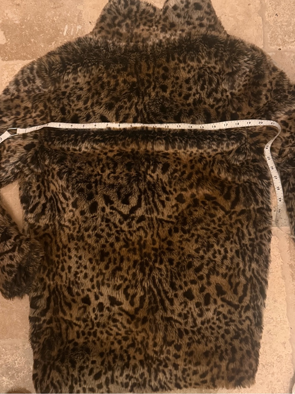 Sanctuary Faux Fur Leopard Print Coat in Brown and Black Size Small - Picture 12 of 13